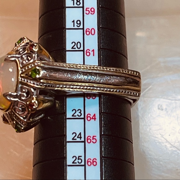 Gems enVogue Ethiopian Opal&Gemstone Cocktail Ring - Picture 6 of 16